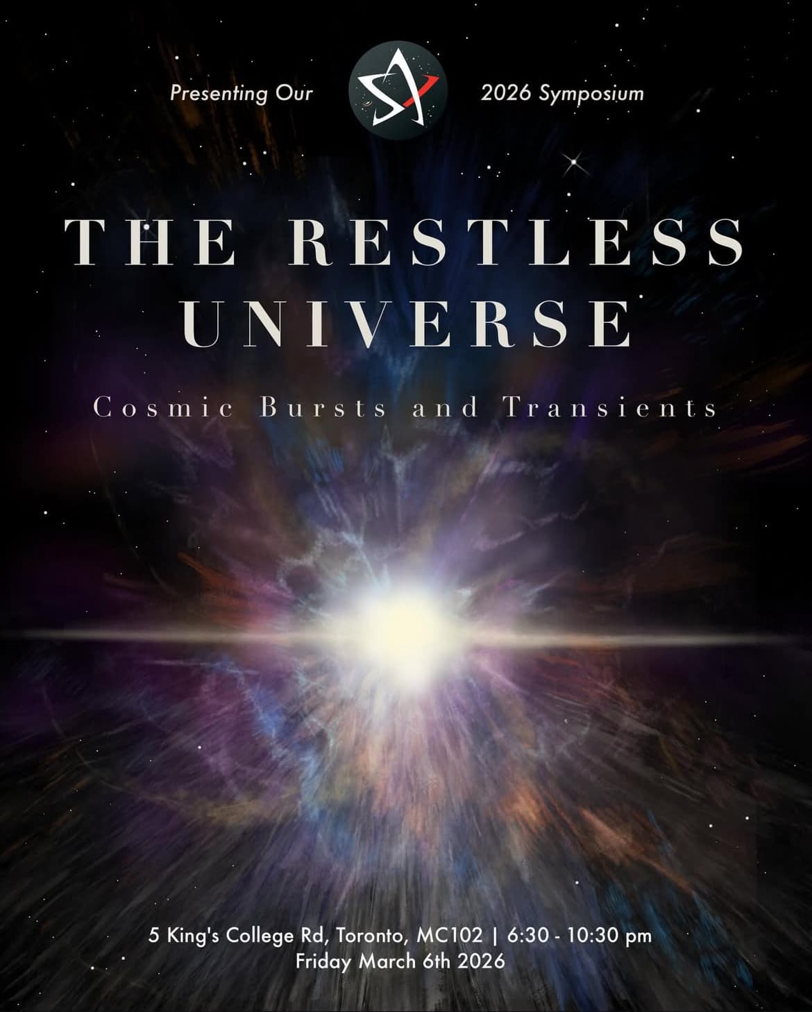 Presenting Our 2026 Symposium: THE RESTLESS UNIVERSE - Cosmic Bursts and Transients